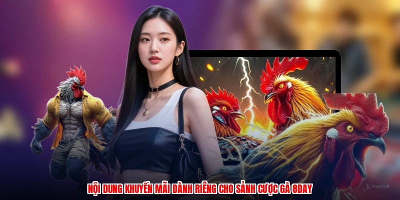 Nội dung khuyến mãi dành riêng cho sảnh cược gà 8DAY